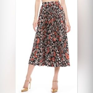 Saloni printed pleated midi skirt - size 4